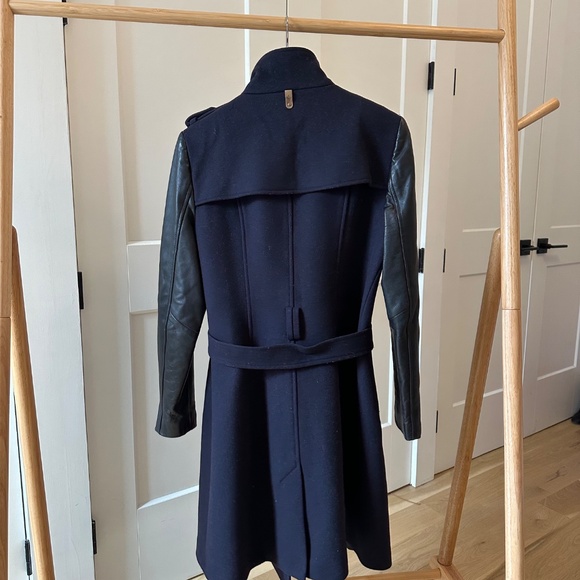 Mackage Dale belted Navy wool trench - Picture 9 of 10